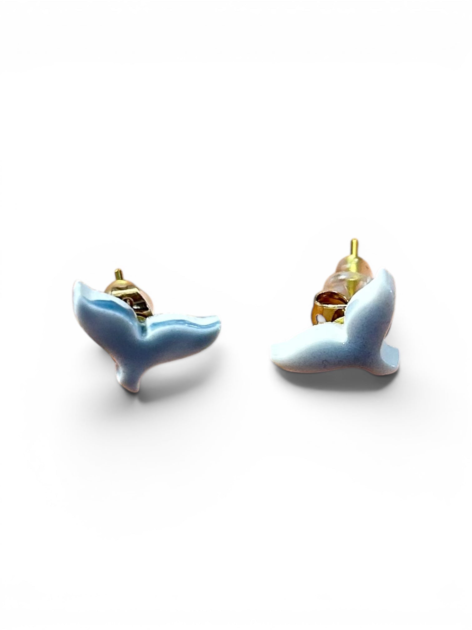 Dolphin Tail Stud Earrings