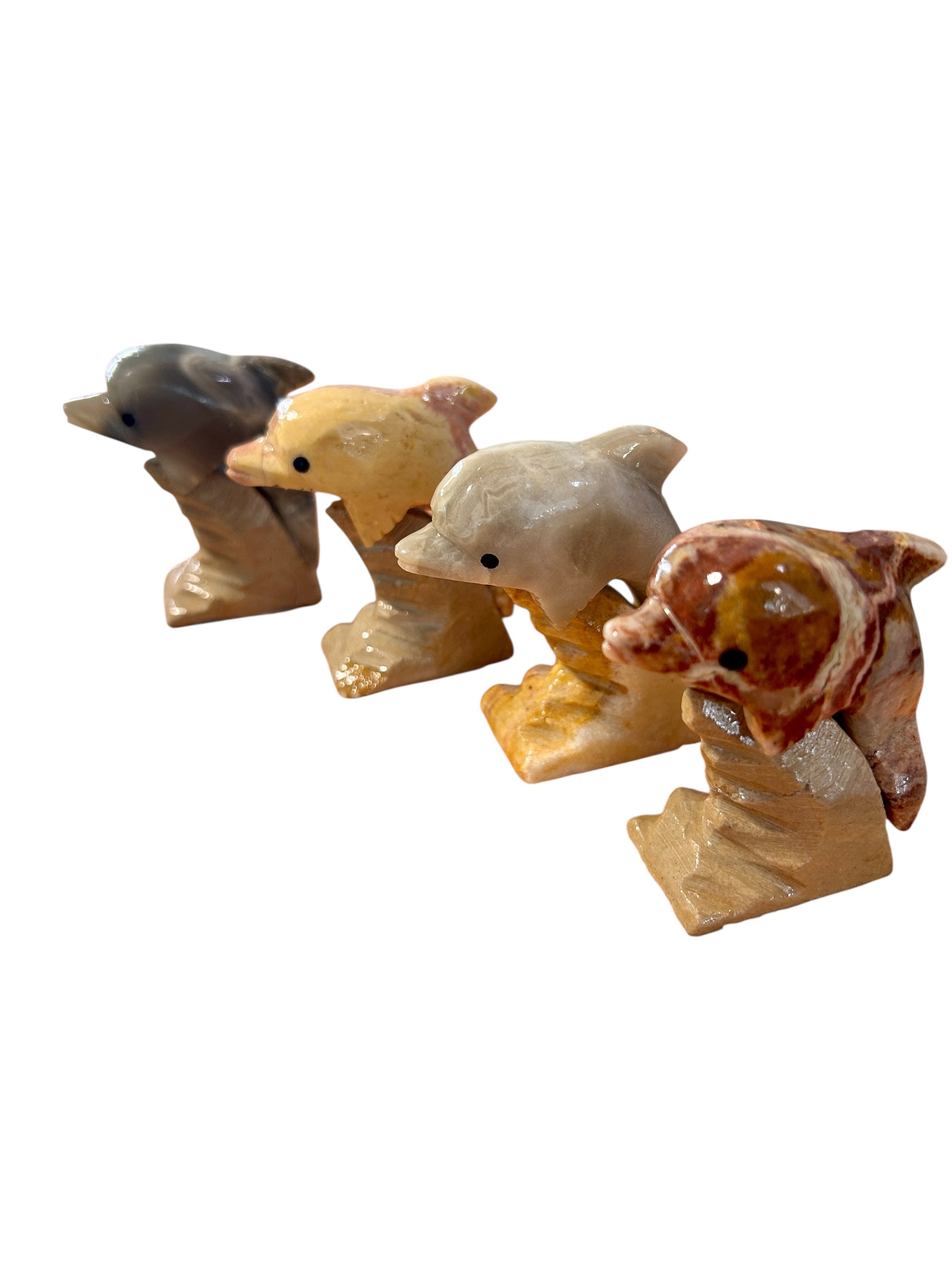 Marble Dolphin Figurines
