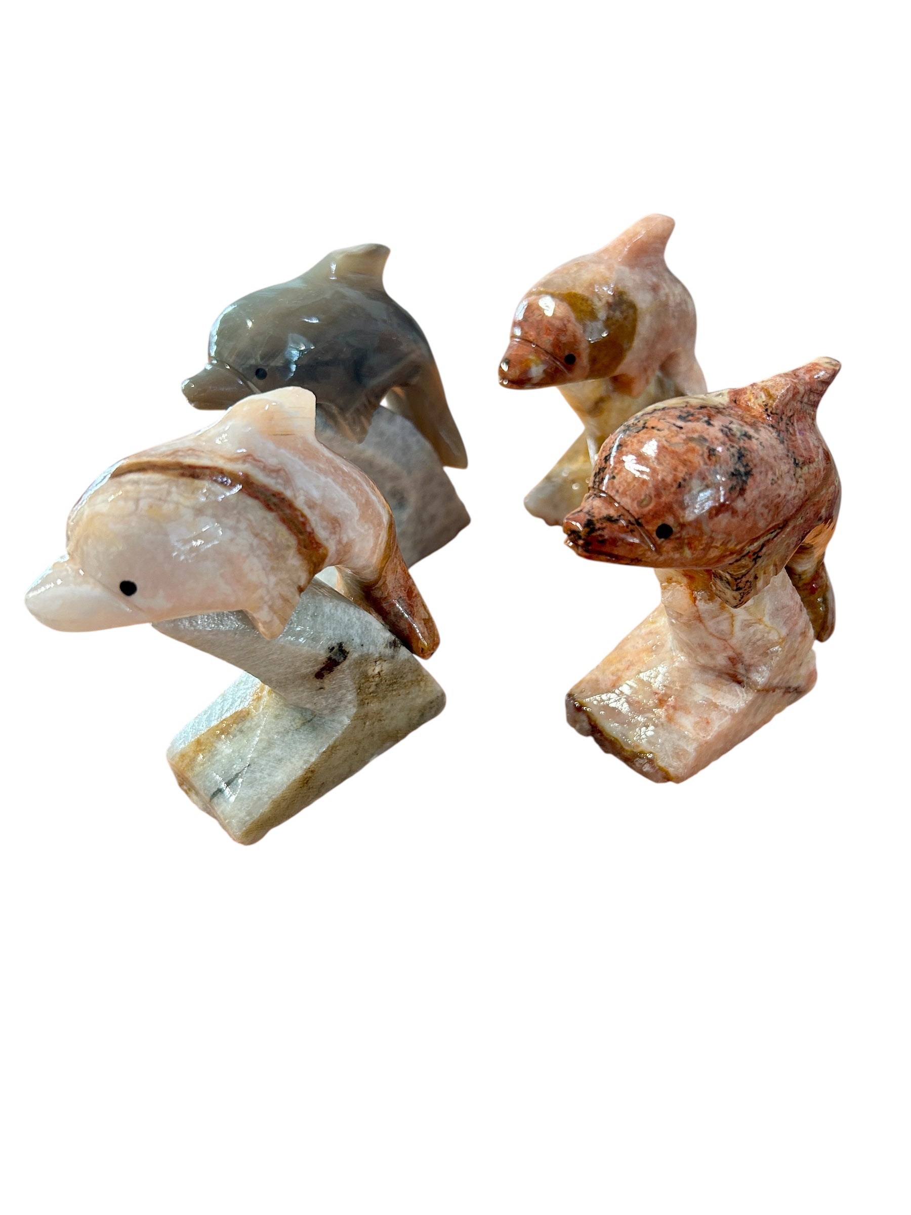 Marble Dolphin Figurines