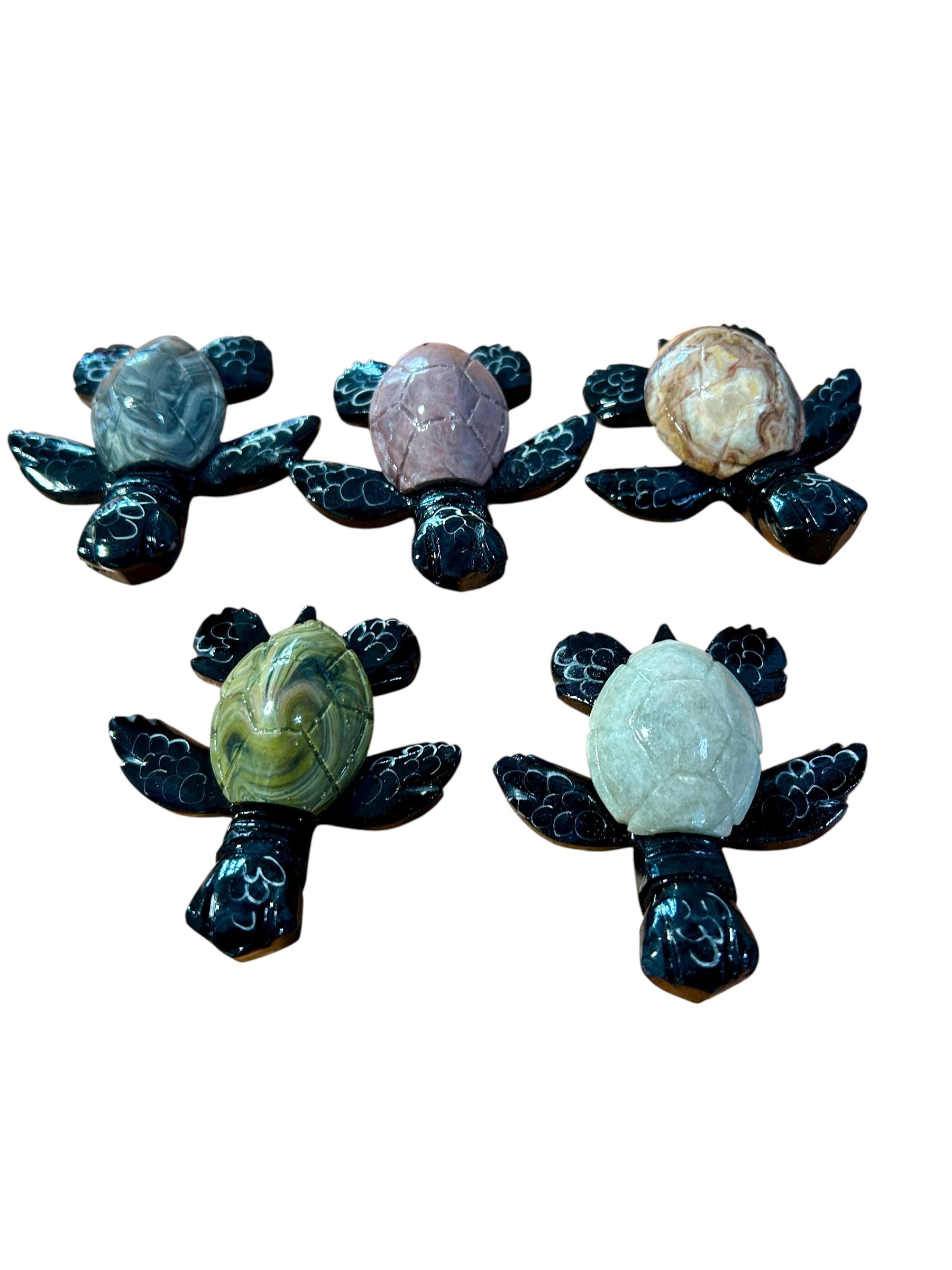 Marble Turtle Figurines