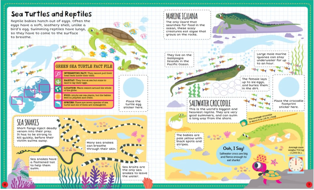 Ocean Sticker Facts Book