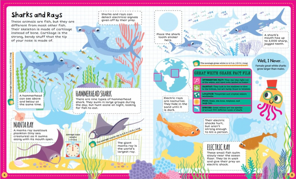 Ocean Sticker Facts Book