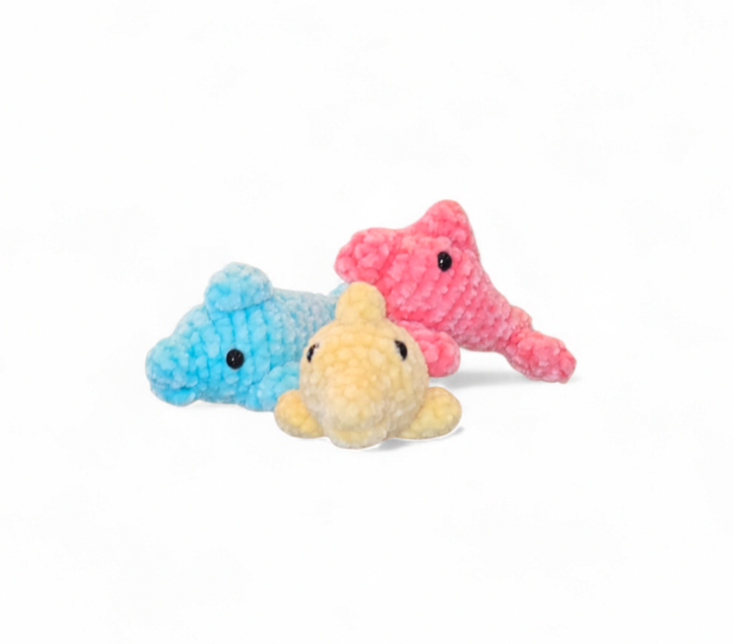 Knitted Chenille Dolphins