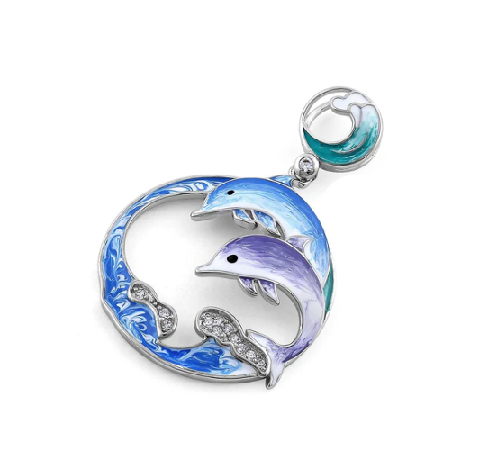 Pendant Hand-Painted Dolphin