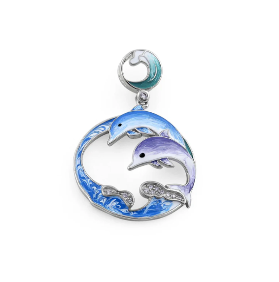 Pendant Hand-Painted Dolphin